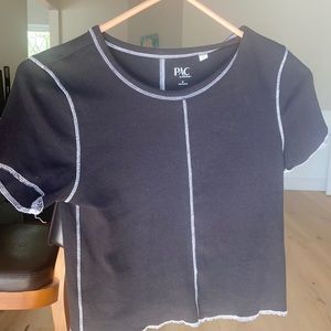 PACSUN baby tee with stitching detail size medium